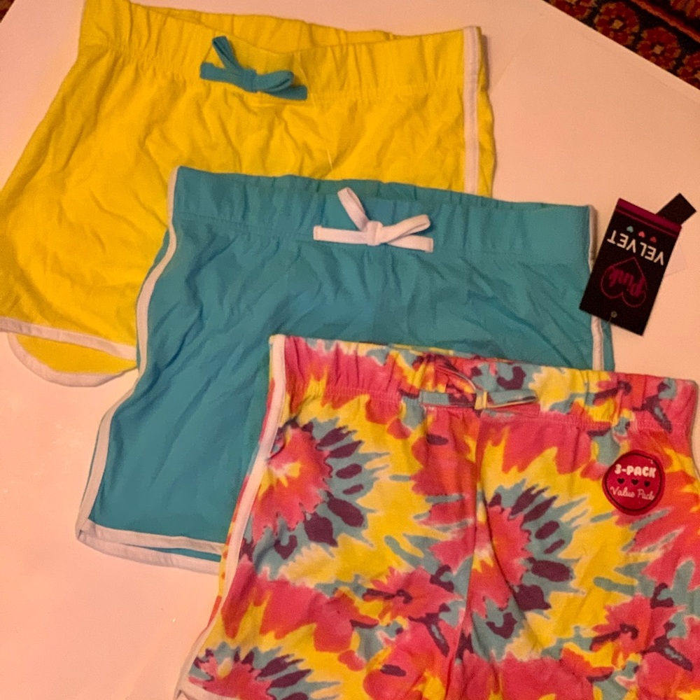 Pink Velvet 🆕 3-Pack Girl’s Shorts Set-Size 14